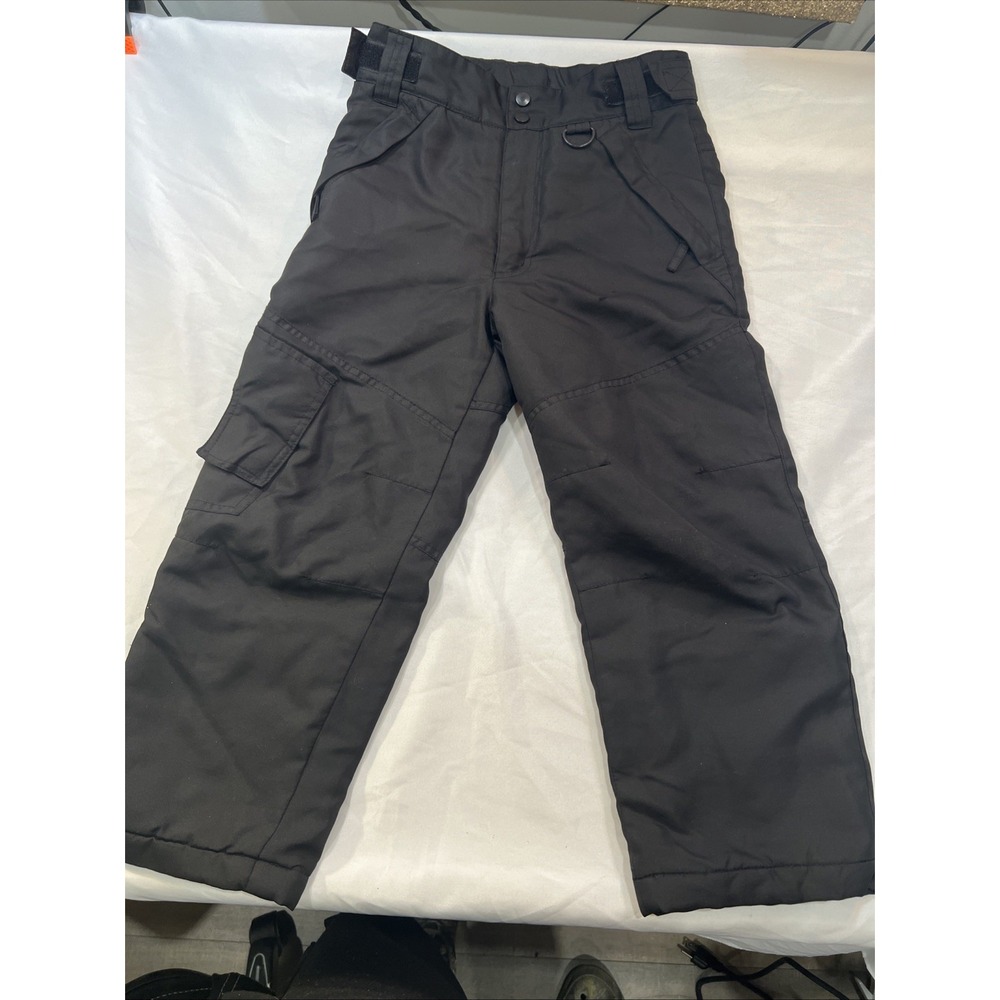 Athletic Series Unisex Black Snowboard Ski Pants Size M 8 Adjustable Zipper Warm